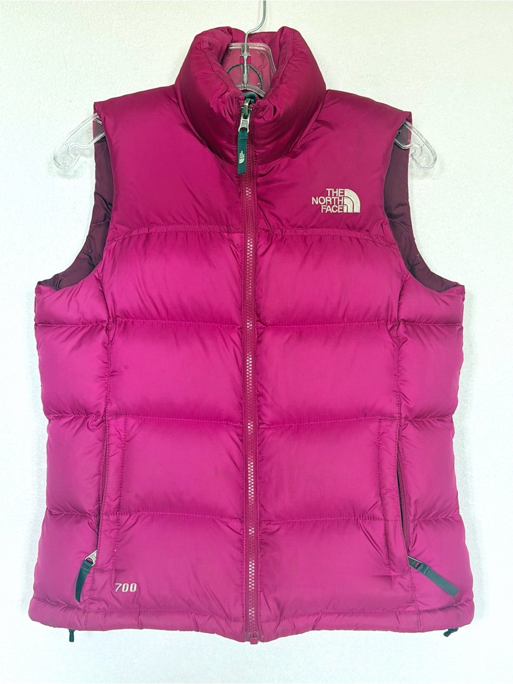 The North Face 700 Fill Down Nuptse Vest Fuchsia Magenta Pink Women's Small
